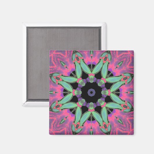 Geometry Psychedelic Fun Magnet (Vorderseite/Rückseite)