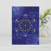 Geometry Space Blue Karte (Stehend Vorderseite)