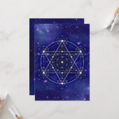 Geometry Space Blue Karte (Vorderseite/Rückseite Beispiel)