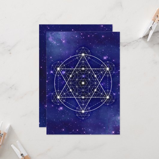 Geometry Space Blue Karte (Vorderseite/Rückseite Beispiel)