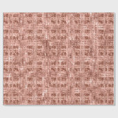 Geometry Spark Rose Gold Grily Copper Glitt Bridal Geschenkpapier (Flach)