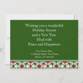 Geometry Star Snowflake Goldene Weihnachtsfeiertag Feiertagskarte (Rückseite)