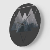 Geometry Triangles Misty Fores Große Wanduhr (Winkel)