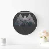 Geometry Triangles Misty Fores Große Wanduhr (Zuhause)