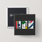 Geometryabstrakt Button (Vorne & Hinten)