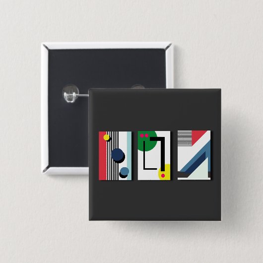 Geometryabstrakt Button (Vorne & Hinten)