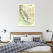 Geomorphe Karte, Kalifornien, Nevada Leinwanddruck (Insitu (Schlafzimmer))