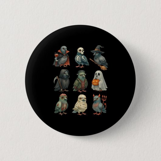 Geon Bird Soky Witch Boo Zombie Halloween Boys &am Button (Vorderseite)