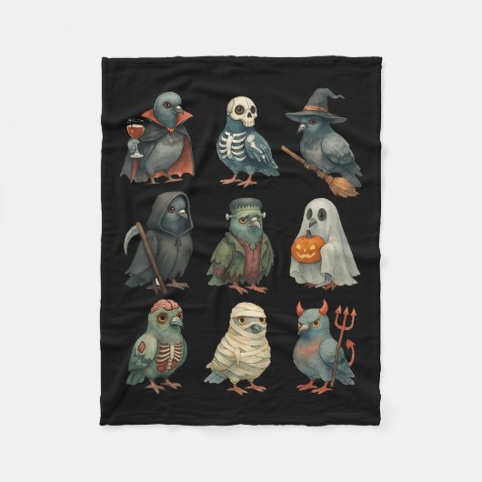 Geon Bird Soky Witch Boo Zombie Halloween Boys &am Fleecedecke (Vorderseite)