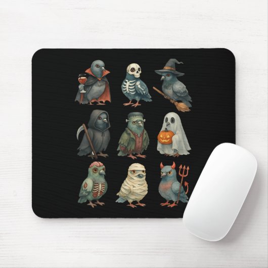 Geon Bird Soky Witch Boo Zombie Halloween Boys &am Mousepad (Mit Mouse)