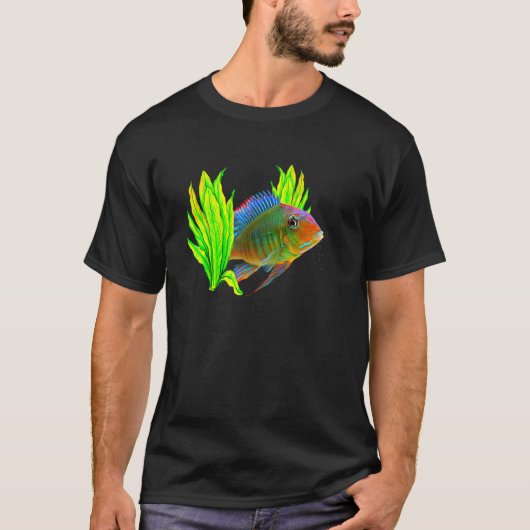 Geophagus Eartheater Cichlid Aquarium hält Fisch T-Shirt (Vorderseite)