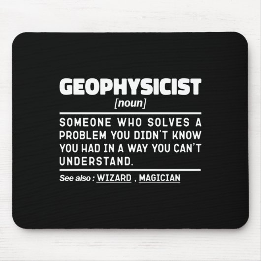 Geophysiker Substantiv Definition Geophysik Liebha Mousepad (Vorne)