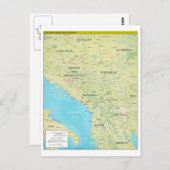 Geopolitische Karte für den Zentralbalkan (Vorne/Hinten)