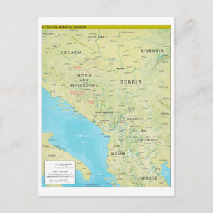 Geopolitische Karte für den Zentralbalkan