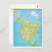 Geopolitische Karte Nordamerikas (Vorne/Hinten)