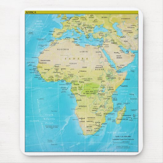 Geopolitische regionale Karte von Afrika Mousepad (Vorne)