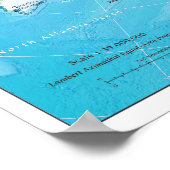 Geopolitische Regionalkarte der Arktis Poster (Ecke)