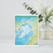 Geopolitische Regionalkarte der Arktis Postkarte (Stehend Vorderseite)