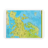 Geopolitische Regionalkarte Europas Magnet (Horizontal)