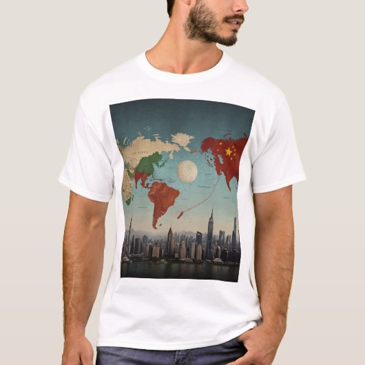 Geopolitischer Aufstieg der China auf der Bühne T-Shirt (Vorderseite)