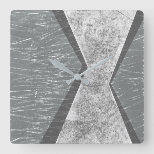 Georchestrierte Geometrie IV Quadratische Wanduhr (Vorderseite)
