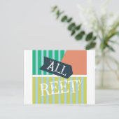 Geordie Card - All Reet? Postkarte (Stehend Vorderseite)