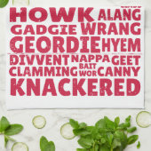 Geordie slang Northern English Geschirrtuch (Gefaltet)