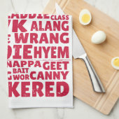 Geordie slang Northern English Geschirrtuch (Viertel Falte)