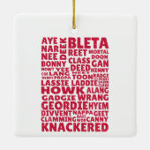 Geordie slang Northern English Keramikornament (Rückseite)