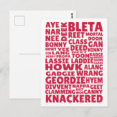 Geordie slang Northern English Postkarte (Vorne/Hinten)
