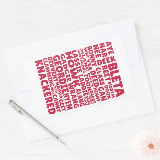 Geordie slang Northern English Rechteckiger Aufkleber (Umschlag)