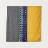 Geordnete blaue Lebensmittelkarren Wandteppich (Vorderseite (Horizontal))