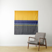 Geordnete blaue Lebensmittelkarren Wandteppich (Beispiel)