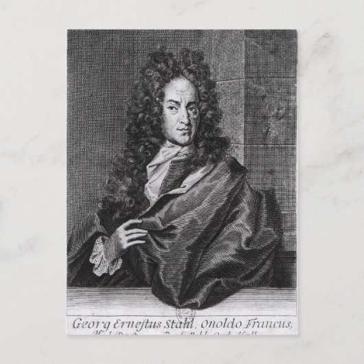 Georg Ernest Stahl Postkarte (Vorderseite)