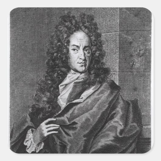 Georg Ernest Stahl Quadratischer Aufkleber (Vorderseite)