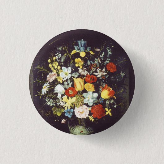 Georg Flegel Big Stück Blume (in Nische) Button (Vorderseite)