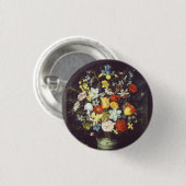 Georg Flegel Big Stück Blume (in Nische) Button (Vorne & Hinten)