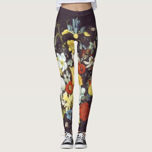 Georg Flegel Big Stück Blume (in Nische) Leggings (Vorderseite)