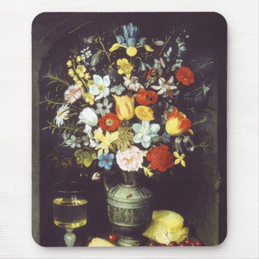 Georg Flegel Big Stück Blume (in Nische) Mousepad (Vorne)