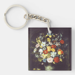 Georg Flegel Big Stück Blume (in Nische) Schlüsselanhänger