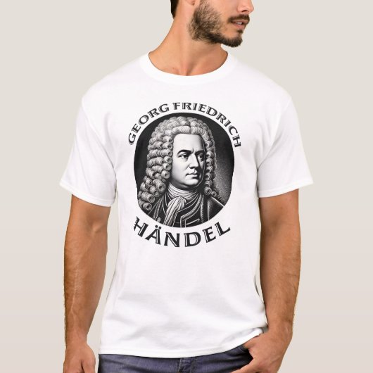 Georg Friedrich Händel Barockkomponist T-Shirt (Vorderseite)