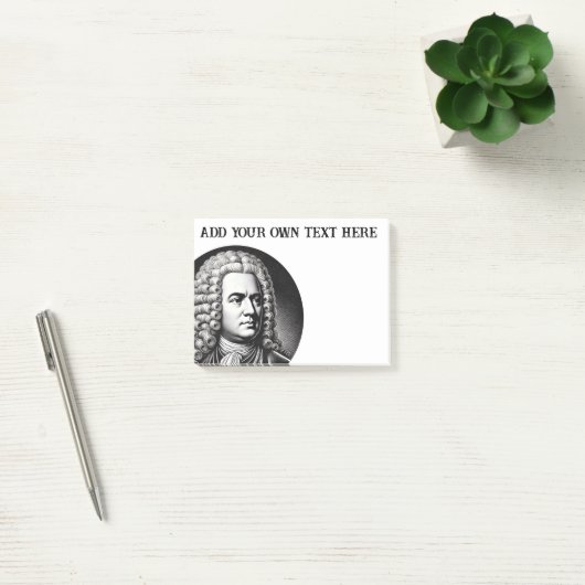 Georg Friedrich Händel Music Lover Custom Text Post-it Klebezettel (Büro)