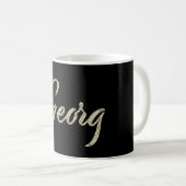Georg Name whitegold Tasse Teetasse Kaffeetasse (VorderseiteRechts)