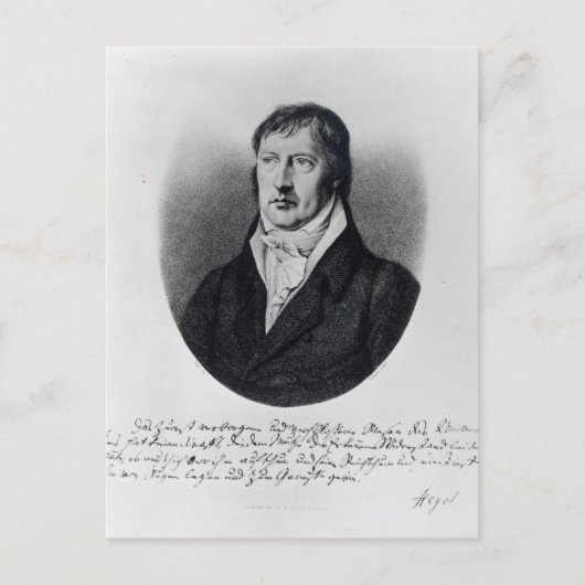 Georg Wilhelm Friedrich Hegel Postkarte (Vorderseite)