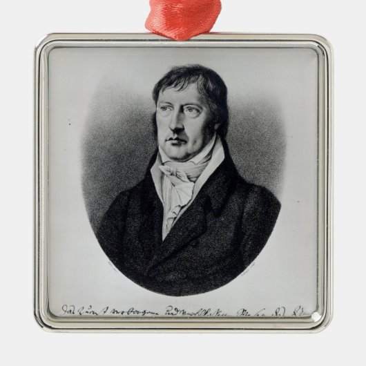 Georg Wilhelm Friedrich Hegel Silbernes Ornament (Vorne)