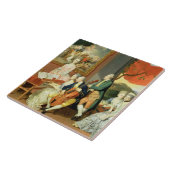 George, 3. Graf Cowper, mit der Familie von Charle Fliese (Seite)