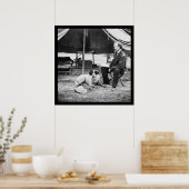 George A. Custer & Dog auf der Halbinsel, VA 1862 Poster (Küche)