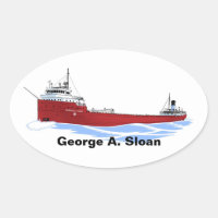 George A. Sloan direkt auf dem Dach des Frachters 