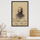 George Armstrong Custer Signed Card 1866 Poster (Küche)