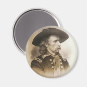 George Armstrong Custer um die 1860er Magnet (Vorderseite/Rückseite)